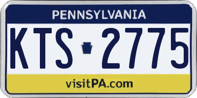 PA license plate KTS2775