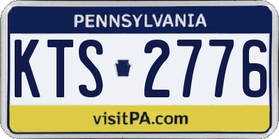 PA license plate KTS2776