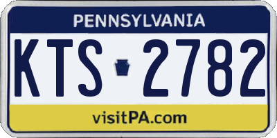 PA license plate KTS2782