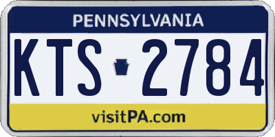 PA license plate KTS2784