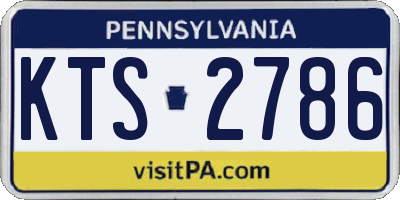 PA license plate KTS2786