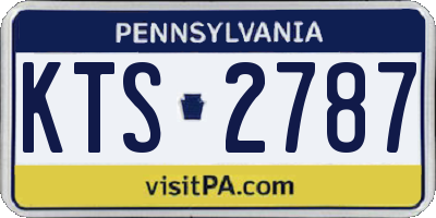 PA license plate KTS2787