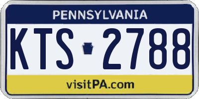 PA license plate KTS2788