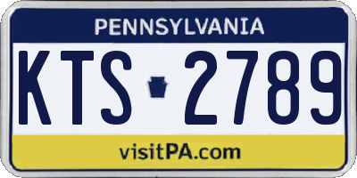 PA license plate KTS2789