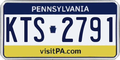 PA license plate KTS2791