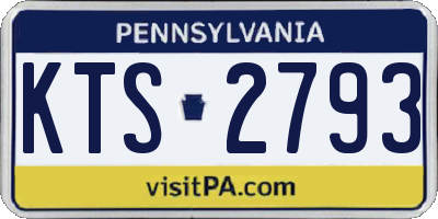 PA license plate KTS2793