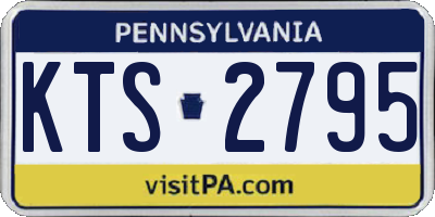 PA license plate KTS2795