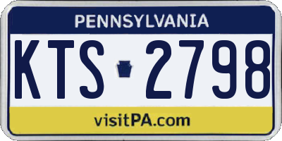 PA license plate KTS2798