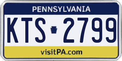PA license plate KTS2799