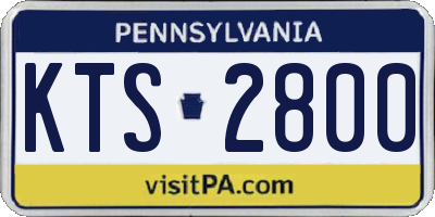 PA license plate KTS2800