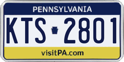 PA license plate KTS2801