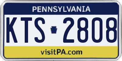 PA license plate KTS2808