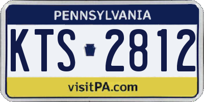 PA license plate KTS2812
