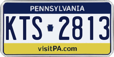 PA license plate KTS2813