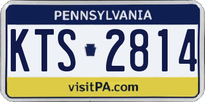 PA license plate KTS2814