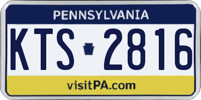 PA license plate KTS2816