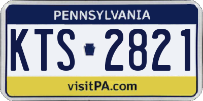 PA license plate KTS2821