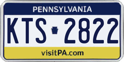 PA license plate KTS2822