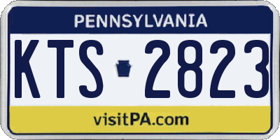PA license plate KTS2823