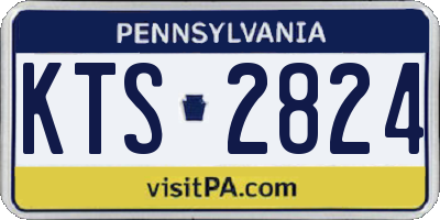 PA license plate KTS2824