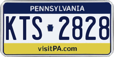 PA license plate KTS2828