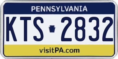 PA license plate KTS2832