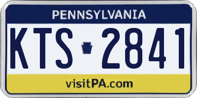 PA license plate KTS2841
