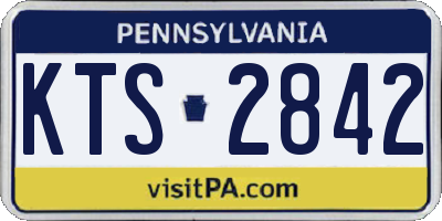 PA license plate KTS2842