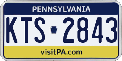 PA license plate KTS2843