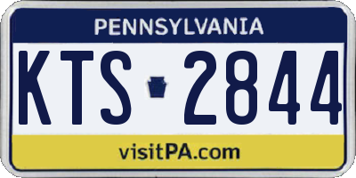 PA license plate KTS2844