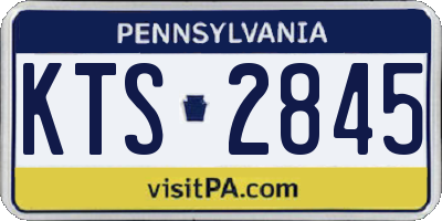 PA license plate KTS2845