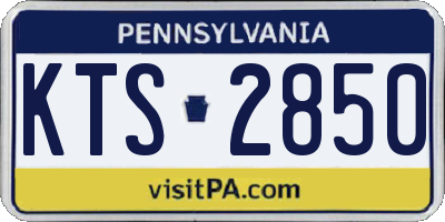 PA license plate KTS2850