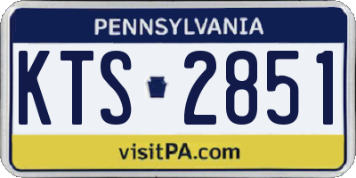 PA license plate KTS2851
