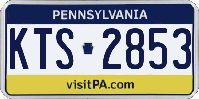 PA license plate KTS2853