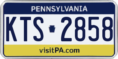 PA license plate KTS2858