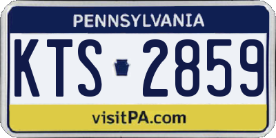 PA license plate KTS2859