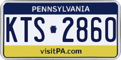 PA license plate KTS2860