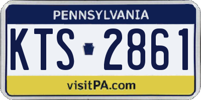 PA license plate KTS2861