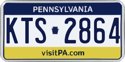 PA license plate KTS2864