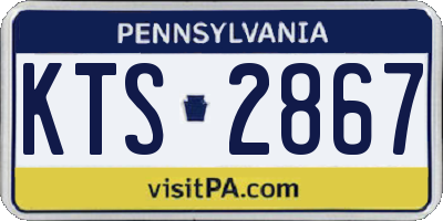 PA license plate KTS2867