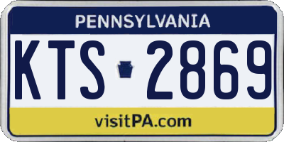 PA license plate KTS2869