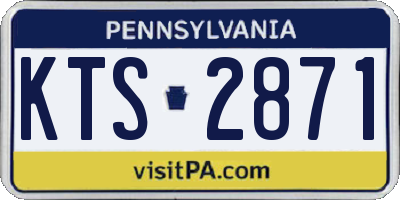 PA license plate KTS2871