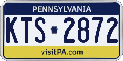 PA license plate KTS2872