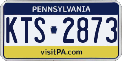 PA license plate KTS2873