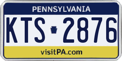 PA license plate KTS2876