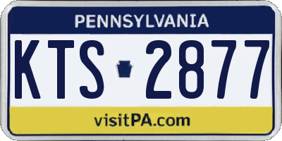 PA license plate KTS2877