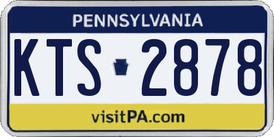 PA license plate KTS2878