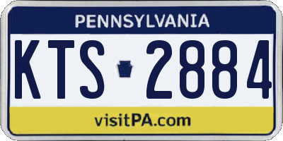 PA license plate KTS2884
