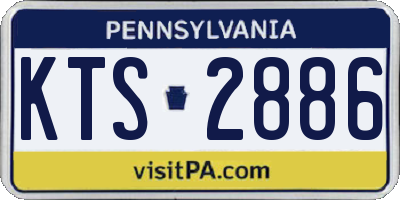 PA license plate KTS2886