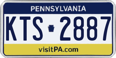 PA license plate KTS2887